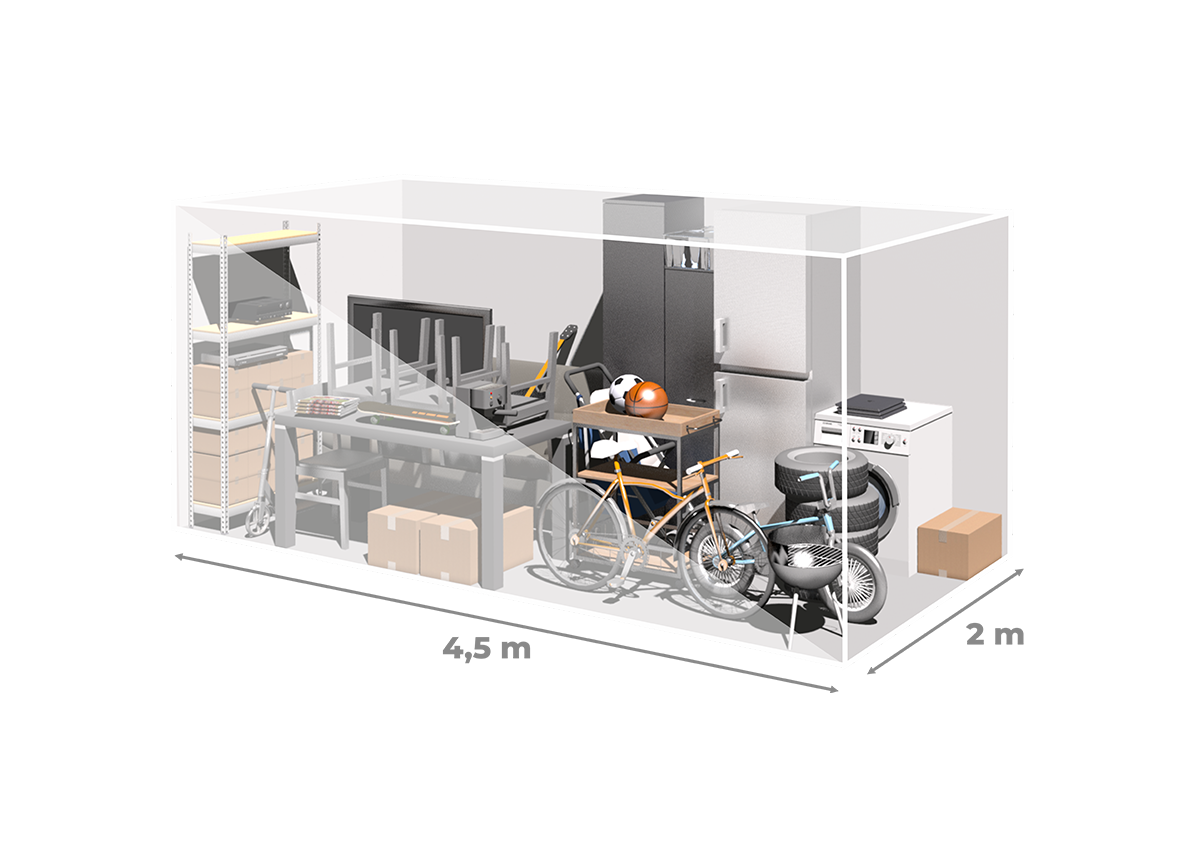 Wizualizacja 3D boksu L 9 m²