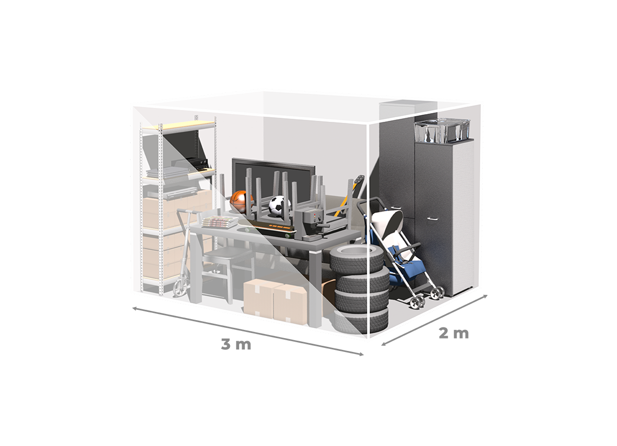 Wizualizacja 3D boksu M 6 m²